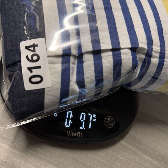 Crown & Ivy Women's Sz 10 Blue Yellow White Striped 100% Cotton A-Line Skirt - Picture 13 of 13